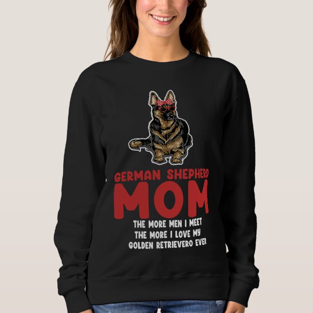 Moletom German shepherd mom the more men german shepherd (Frente)