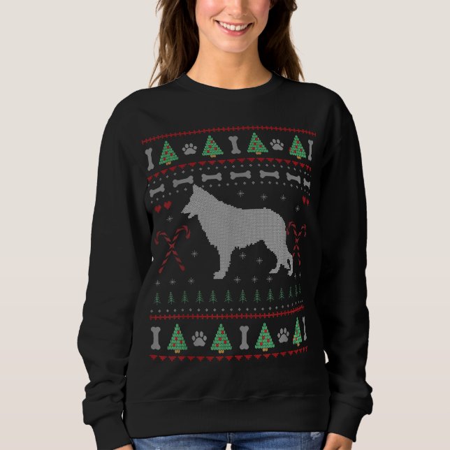 Moletom German shepherd Natal Feio Suei Engraçado Cachorro (Frente)