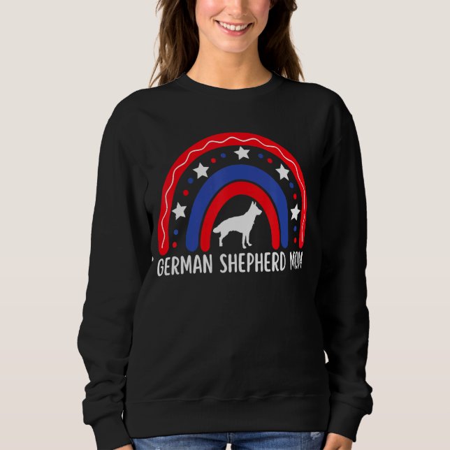 Moletom German shepherd Patriótico Mãe Arco-Íris Gsd Mãe 4 (Frente)
