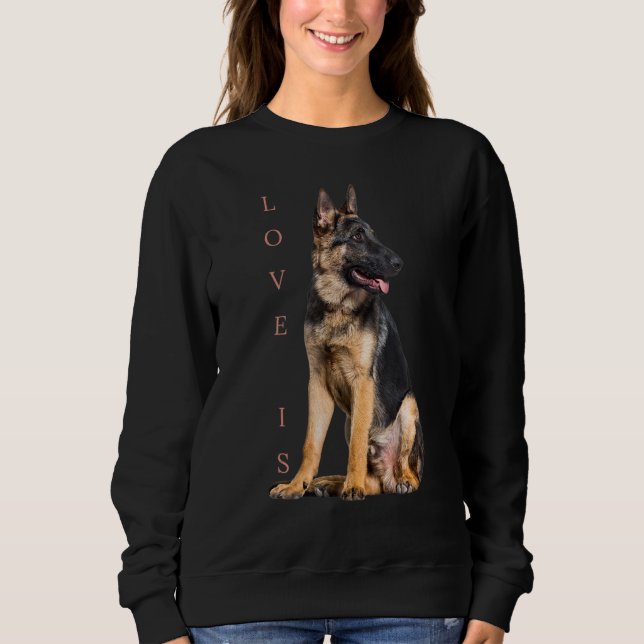 Moletom German shepherd Shepard Cachorro Mãe Pai Amor Pet  (Frente)