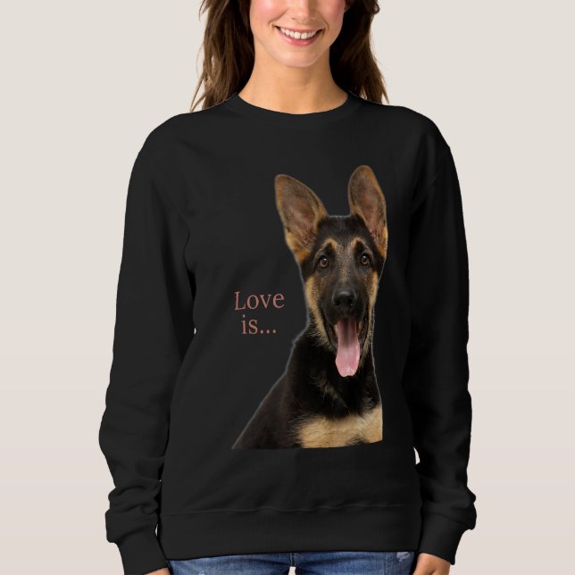 Moletom German shepherd Shepard Cachorro Mãe Pai Pet (Frente)