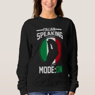 Moletom Gesto Italiano Bandeira Itália Modo De Voz Italian