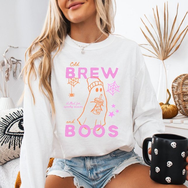 Moletom Ghost Cold Brew E Boos Café Gelado de Halloween (Criador carregado)