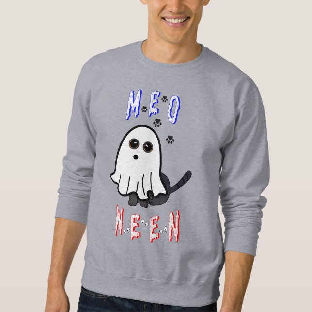 Moletom Ghost Kitten 31 Cat USA Outubro Halloween (Frente)