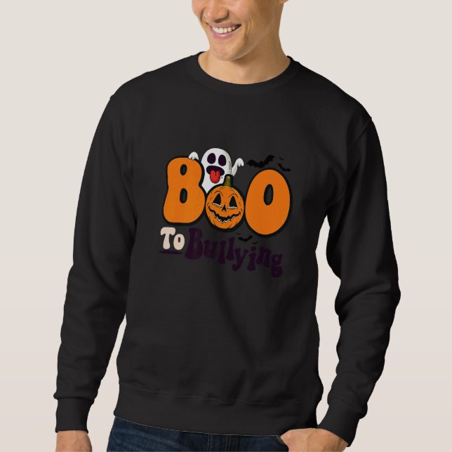 Moletom Ghost Pumpkin Orange Anti Bullying Unity Day Boo T (Frente)