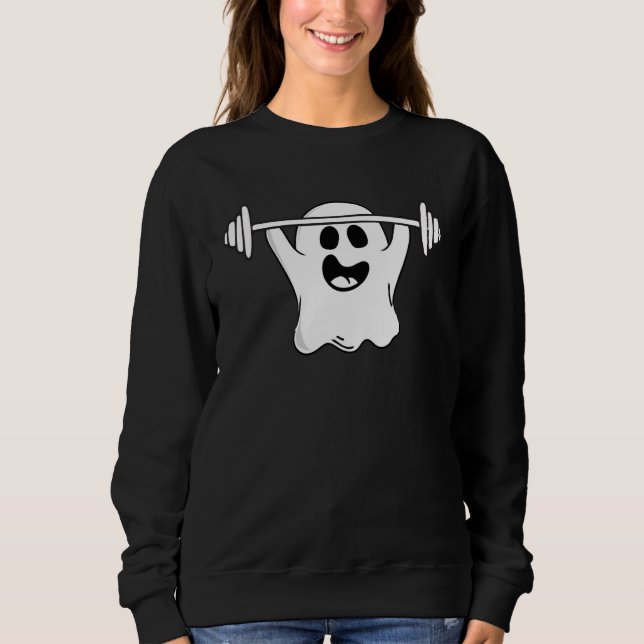 Moletom Ghost Weightlifting Halloween Fitness Gym Workout (Frente)