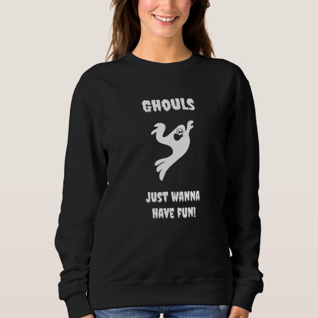 Moletom Ghouls Só Quer Divertir-Se No Dia das Bruxas. (Frente)