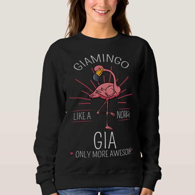 Moletom Giamingo Gia Flamingo  Grandma Grandmother Grandmo (Frente)