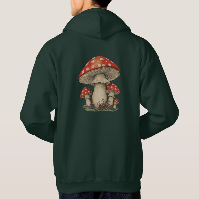 Moletom Giant Amanita Mushroom Art | Retro Graphic Print (Verso)