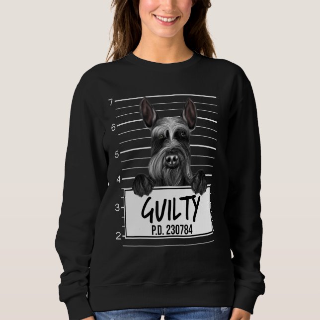 Moletom Giant Schnauzer Mugshot Guilty Dog (Frente)