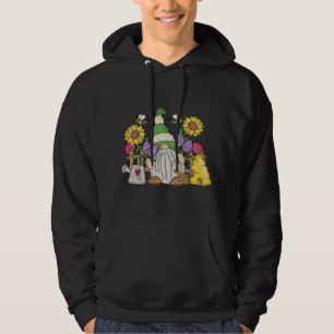 Moletom Gif de Gnomo de Jardim de Flores Fofo com Abelhas