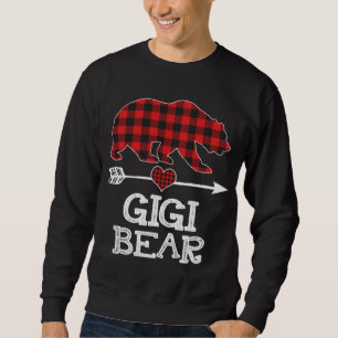 Moletom Gigi Bear Christmas Pajama Red Xadrez Buffalo Fami