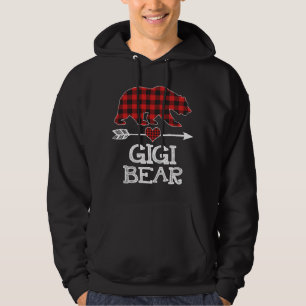 Moletom Gigi Bear Christmas Pajama Red Xadrez Buffalo Fami