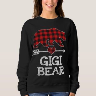 Moletom Gigi Bear Christmas Pajama Red Xadrez Buffalo Fami