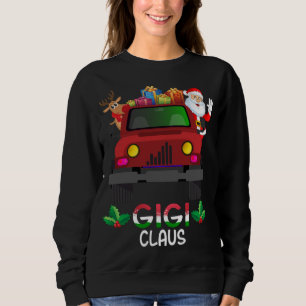Moletom Gigi Claus Christmas Truck Santa Claus Reindeer Gi