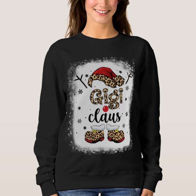 Moletom Gigi Claus Correspondendo Família Natal Pijama Gra (Frente)