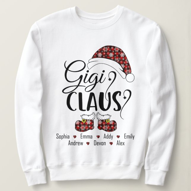 Moletom Gigi Claus Gift Para O Natal (Frente do Design)