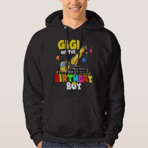 Moletom Gigi Da Família Birthday Boy Crane Truck Excava