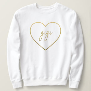 Moletom Gigi Elegante Ouro Gradient Heart Gift