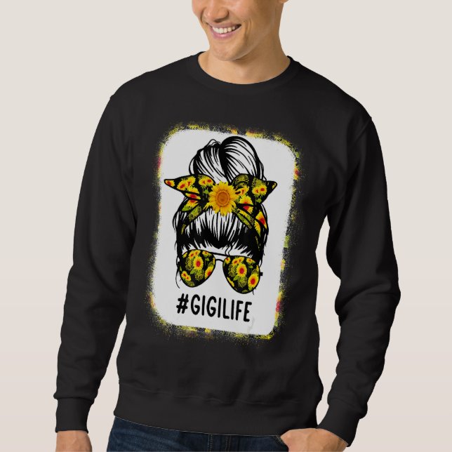 Moletom Gigi Life Branqueada Com Sunflower Messaging Bun (Frente)