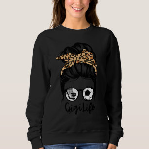 Moletom Gigi Life Messy Bun Hair Engraçado Soccer Hockey G