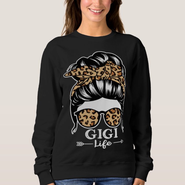 Moletom Gigi Life Messy Bun Hair  Gigi Leopard (Frente)
