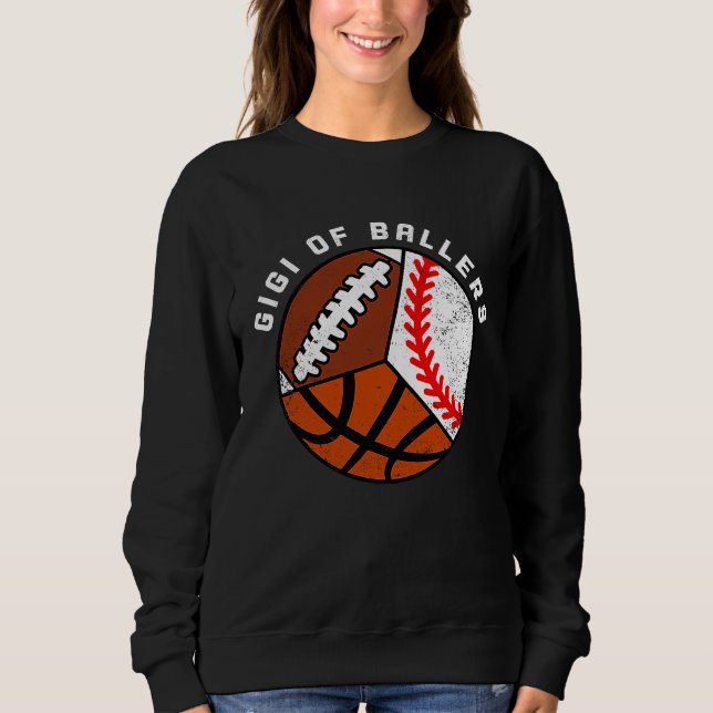 Moletom Gigi Of Ballers Baseball Basketball Football Gigi (Frente)