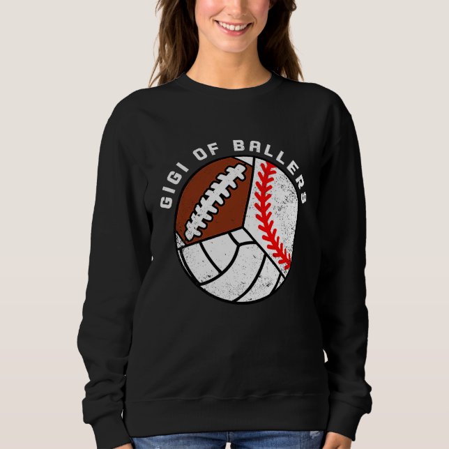 Moletom Gigi Of Ballers Baseball Volleyball Football Gigi (Frente)