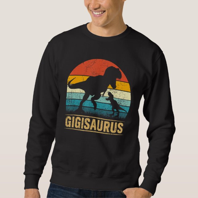 Moletom Gigi Saurus T Rex Dinosaur Gigisaurus Mãe Engraçad (Frente)