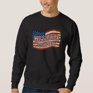 Moletom Gillette City Wyoming Vintage - Bandeira Americana