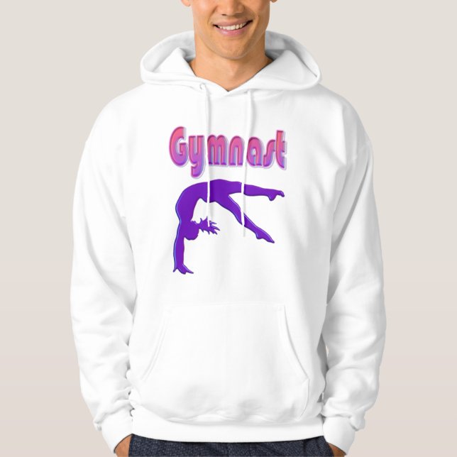 Moletom Ginástica Power Tumbling Metálico Roxo (Frente)
