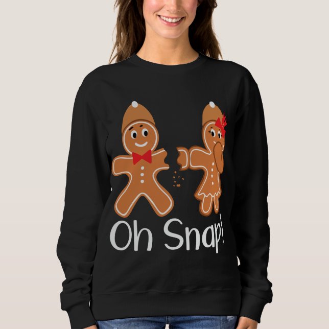 Moletom Gingerbird Man Oh Snap Fundido Natal (Frente)