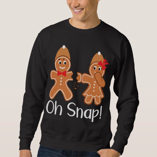 Moletom Gingerbird Man Oh Snap Fundido Natal (Frente)