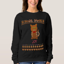 Gingerbread Cat Com Arco Vermelho