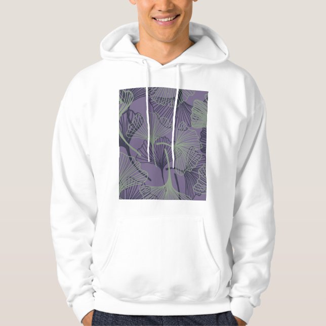 Moletom Gingko biloba: padrão de colheita de abstrato. (Frente)