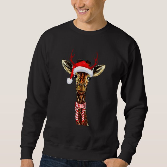 Moletom Girafa Antílope de Natal Chifres de Rena (Frente)