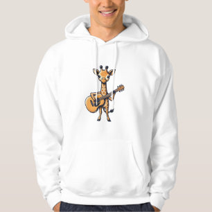 Moletom Girafa Bonita Tocando Violão Girafas Músico Musi