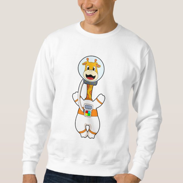 Moletom Girafa como astronauta na fantasia (Frente)