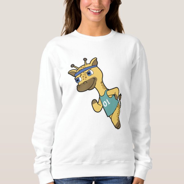 Moletom Girafa como Jogger no Runger com Headband (Frente)