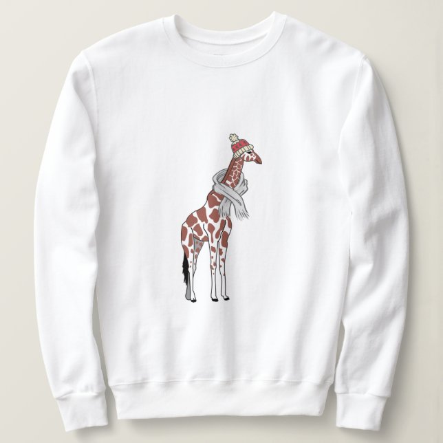 Moletom Girafa de inverno mais (Frente do Design)