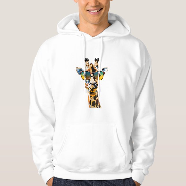 Moletom girafa de óculos de sol com óculos de sol (Frente)