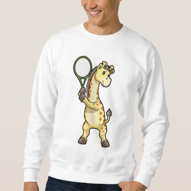 Moletom Girafa em Tênis com raquete Tênis (Frente)