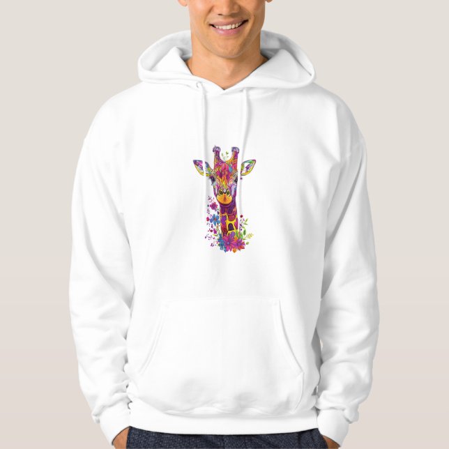 Moletom Girafa Gráfica Esética e Cuta Girafa Meninas (Frente)