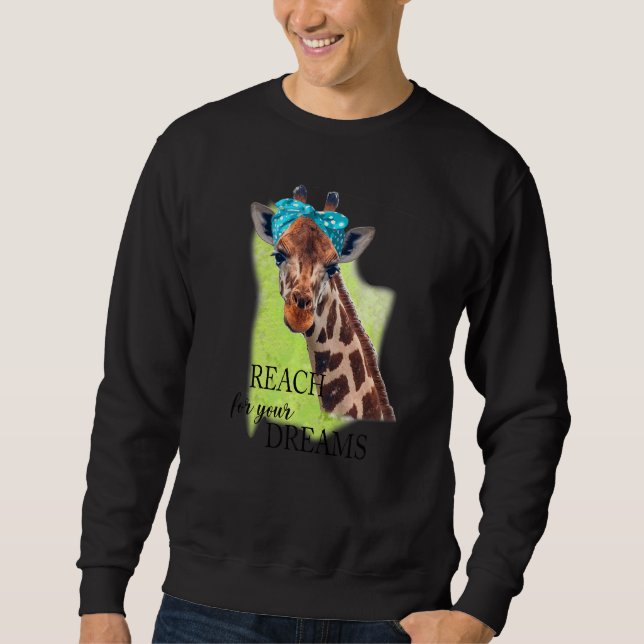 Moletom Girafa Reach For Your Dream Piada Inspirational (Frente)