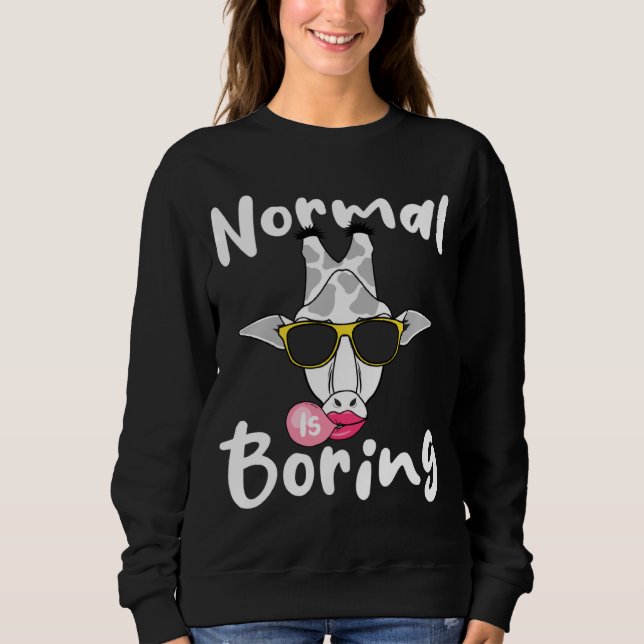 Moletom Giraffe Bubblegum Glasses Cute Animal  Normal Is B (Frente)