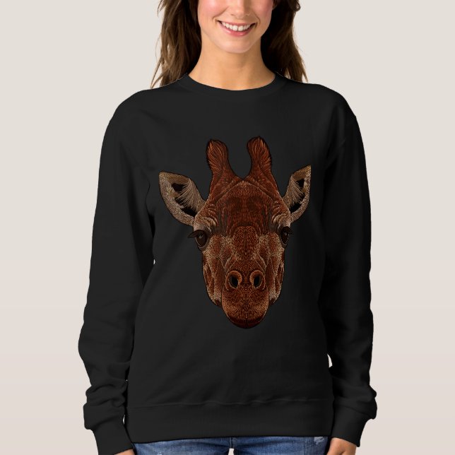 Moletom Giraffe Face Giraffa Mammal Zoo Animal African Saf (Frente)