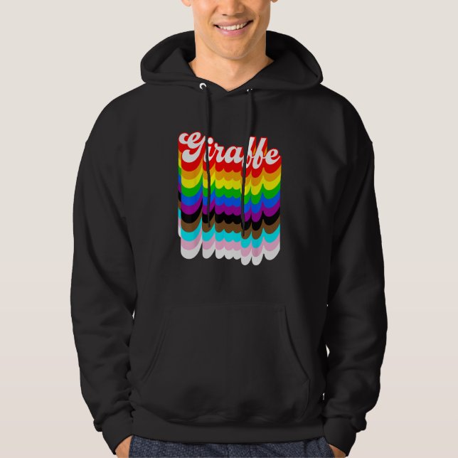 Moletom Giraffe LGBTQ pride rainbow (Frente)