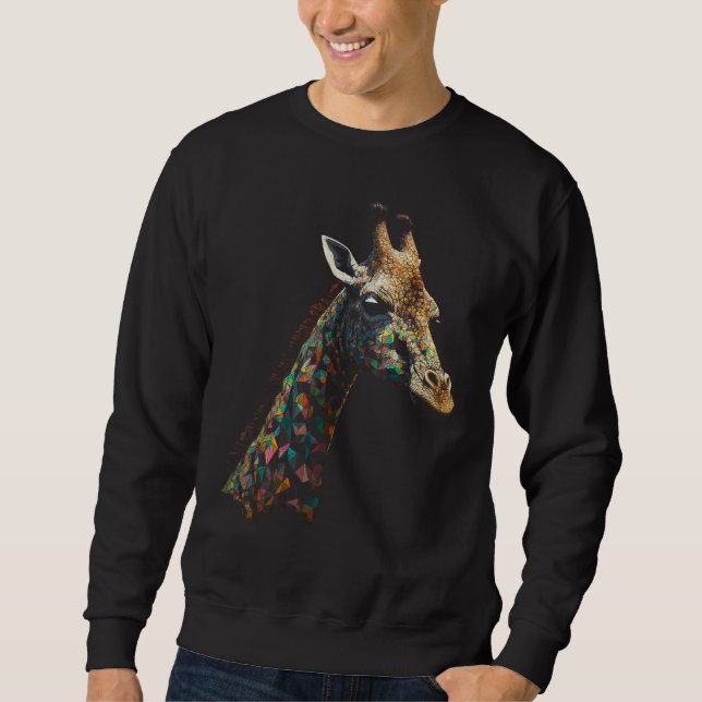 Moletom Giraffe Polygon Artwork  Animal Giraffe (Frente)