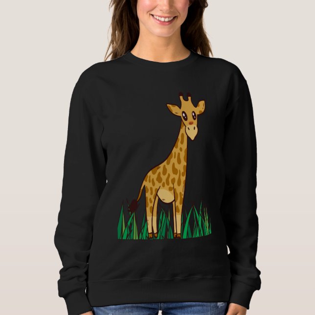 Moletom Giraffe Safari Savannah Africa Cute Giraffe Long N (Frente)