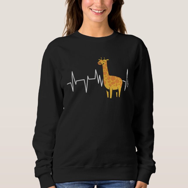 Moletom Giraffes Heartbeat ECG Giraffe African Animals (Frente)